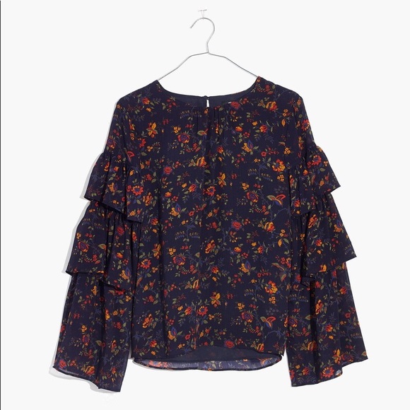 Madewell Ruffle Sleeve Top - Picture 2 of 2